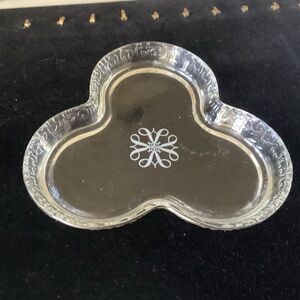 Vintage Avon Clear Glass Trinket Jewelry Vanity Tray Candy Dish 5.5”