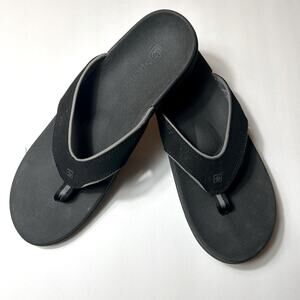 men’s sandals Spenco yumi leather black gray  size 13