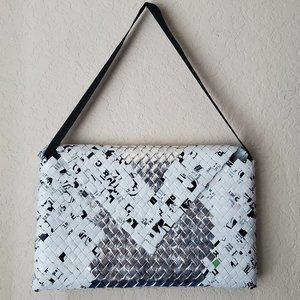 Hand Made braided envelope messenger Bag Made with sustainable recycled …