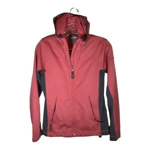 Columbia women’s titanium fitted activewear jacket size S coral and gray hood