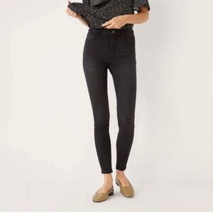 Frank & Oak Debbie skinny jeans black wash high rise 99% cotton