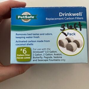 Drinkwell Pet safe #6 type filters for multiple Pet fountains (3 left)