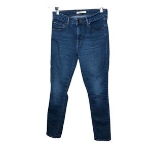 Levi's women's classic mid rise skinny denim blue jeans straight leg size 8