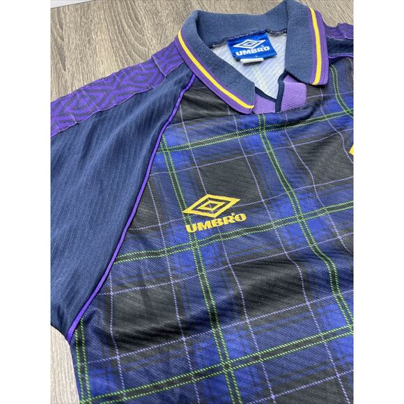 VTG Scotland Football Soccer Jersey Men's S 1994 - 1996 Home Tartan Plaid Umbro - Picture 4 of 16