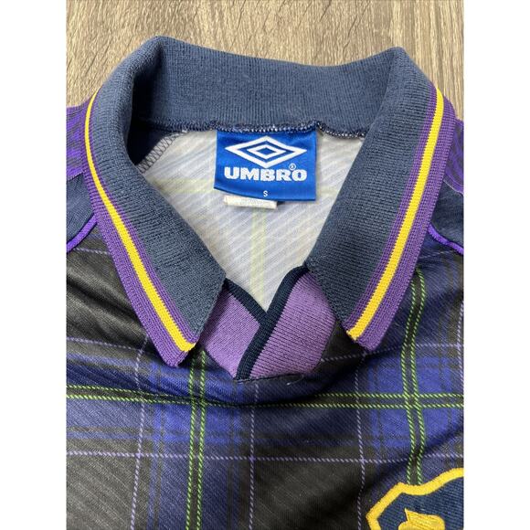 VTG Scotland Football Soccer Jersey Men's S 1994 - 1996 Home Tartan Plaid Umbro - Picture 5 of 16