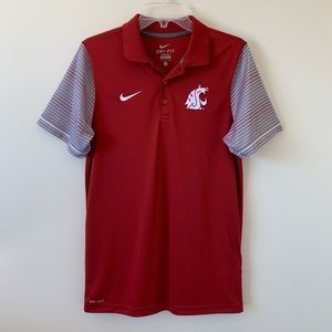 Men Nike Dri-fit Washington State University WSU Cougars Polo