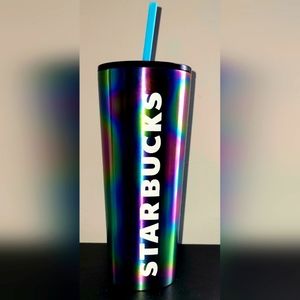 NWT Starbucks Stainless Steel Cold Cup VENTI Limited 2023 Rainbow Oil Sl…