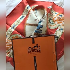 HERMES SILK SCARF CHEVAUX DE TRAIT