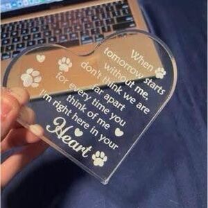 Dog Sympathy Gifts Memorial Bereavement Gifts Acrylic Heart Condolence Gifts