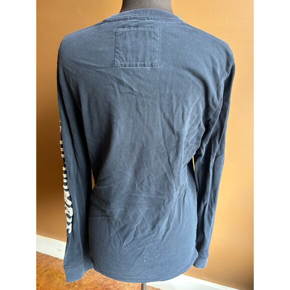 Abercrombie & Fitch Muscle Long Sleeve Top Men's Large Navy GUC - Picture 2 of 4