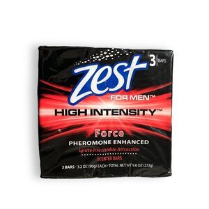 1 pack of 3 ZEST FORCE High Intensity Men Pheromone Enhanced Bars Soap 3.2 oz