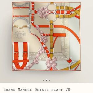 NEW with tag HERMES Grand Manege Detail Scarf 70