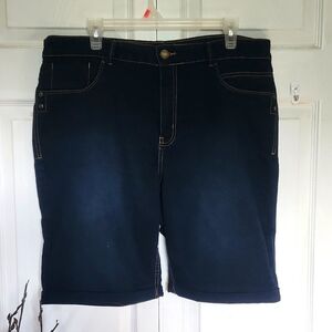 My Style Womens Plus Size Stretchy Denim  Shorts - Size 16