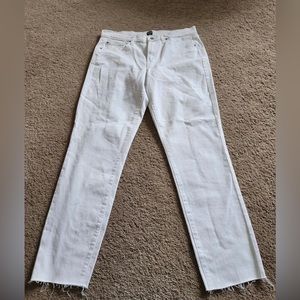 Gap high rise true skinny ankle length white jeans size 10 regular