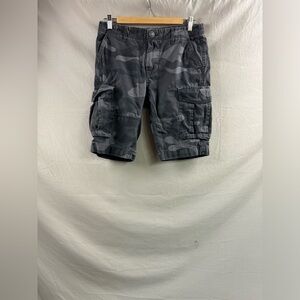 Mens Camouflage Cargo Shorts BlueNotes 29"