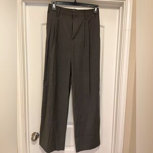 Zara Wide Leg Pleated Darted Menswear Pants