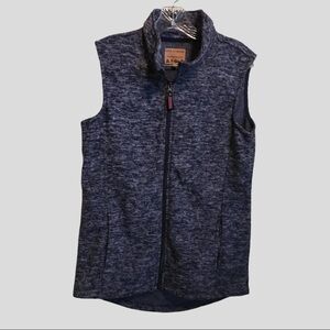 Cold storage lightweight fleece vest blue and white women’s M