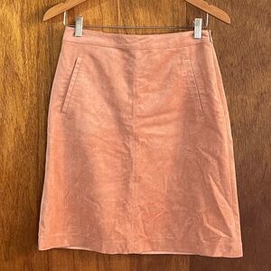 BCBGMAXAZRIA Alexandra Faux Suede Apricot Skirt Sz XS