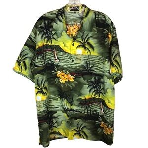 Big brother men’s floral Hawaiian shirt short sleeve size L