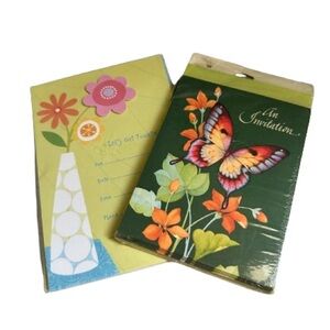 NWT 2 of Vintage Party Express from Hallmark, 8 Invitations 8 Envelopes Floral