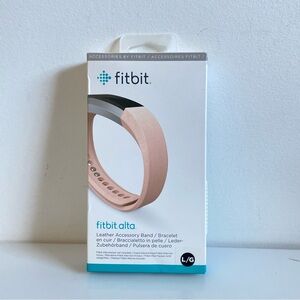 Fitbit Alta Leather Accessory Band Blush Pink. Large. New sealed package.