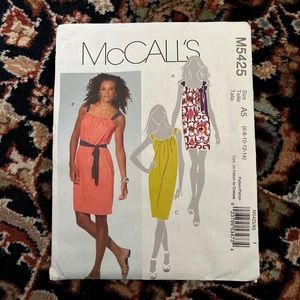 McCall's M5425 Size A5 6 8 10 12 14 Misses' Petite Dresses And Belt Uncut