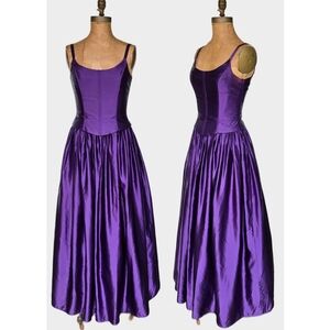 Vintage Gunne Sax Purple Shimmer Corset Dress