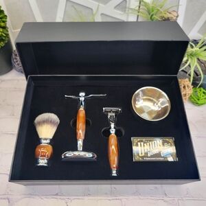 Union Razor Shaving Kit Gift Set - Tiger Eye
