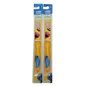 Crest Sesame Street Toothbrush Lot of 2 Cookie Monster Soft Bristles Toddler Kid