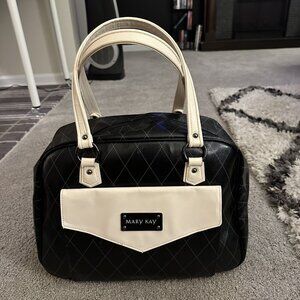 Large Delux Mary Kay Travel Tote Bag with No Insert. Black And Cream Color.