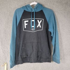 Fox Racing Hoodie Mens M Blue Dirtbiking Quad Active Outdoor Camping Sweater