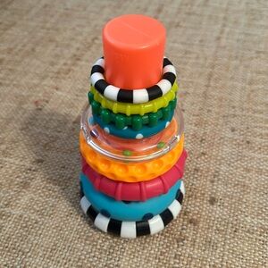 Sassy Stacks of Circles Stacking Ring STEM Learning Toy, 6+ Months,m, 9 Piece