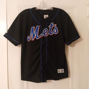 Youth Majestic New York Mets Retired #15 Carlos Beltrán Jersey, XL 14/16