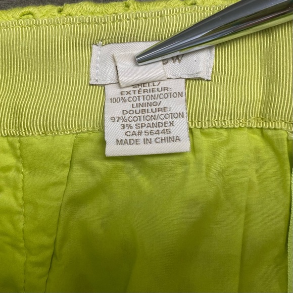 J. Crew Eyelet No. 2 Pencil Skirt Neon Kiwi - Picture 6 of 8