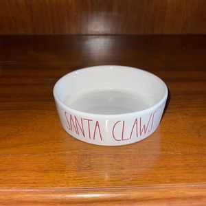 Rae Dunn Ceramic Santa Claws 5” Pet Dish