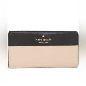 New authentic KATE SPADE large slim bifold wallet