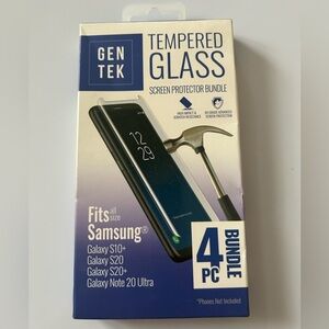 Tempered Glass Screen Protector GenTek Galaxy S10+ S20 S20+ Galaxy Note 20 Ultra
