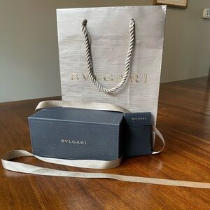 BVLGARI Gift Set Box Shopping Bag Ribbon Authentication Card