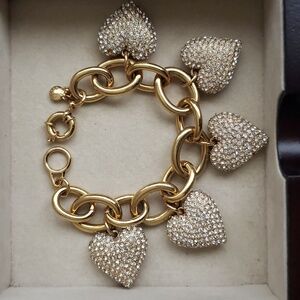 J. CREW Pave Heart Bracelet