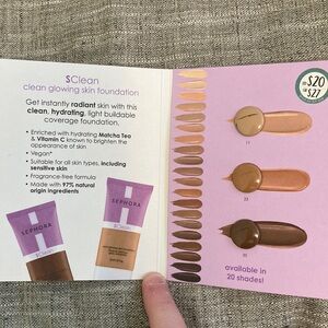 Bundle & Save 
SAMPLES Sephora Clean Glowing Skin Foundation