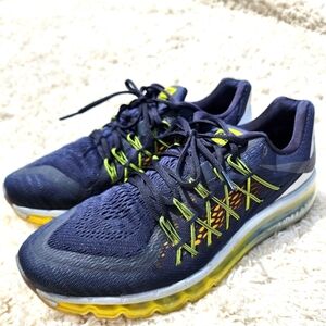 NIKE AIR MAX 2015 Mens Volt Training Running Shoes Sz 12.5 Black Gray 698902-070