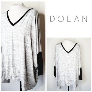 ANTHRO DOLAN Oversized Grey V-Neck Top