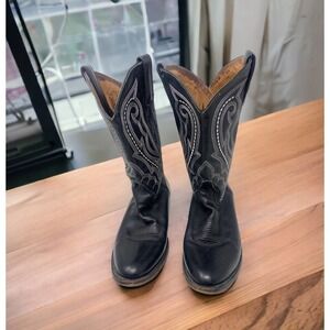 Ariat ats Black Cowboy Boots Mens Size 10.5 D Western Leather
