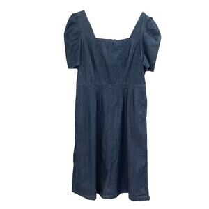 NWT Who What Wear Dark Denim Shortsleeved Dress Size Large