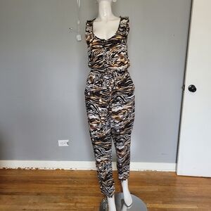 Minkpink Animal Print Relaxed Fit Jumpsuit, GUC, Size S