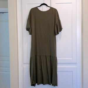 SHEIN army green boho maxi oversized dress size S