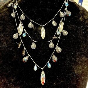 NWT Coldwater Creek Chandelier brad 3 strand necklace