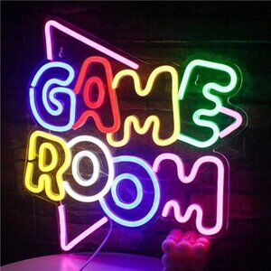 Gamer Neon LED Game Room Sign 13.2"x14" Colorful LED Lights Kids Arcade FUN New