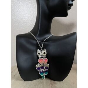 Colorful Owl Necklace | 18 IN | Brand New