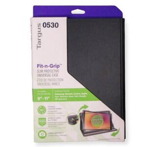 Targus Fit N Grip 360 Rotating Tablet Case 9-11in Safe Fit Universal Black